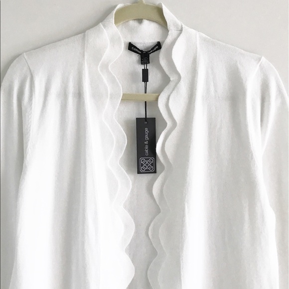 Nwt Cable Gauge White Scallop Rayon 